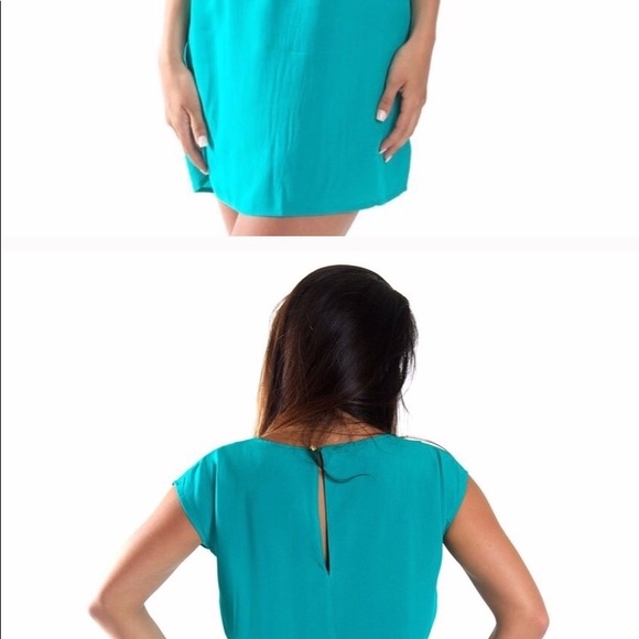 🚨Sale 5/$20🚨Last 1 NWT Turquoise Shift Dress Sm - Picture 3 of 3